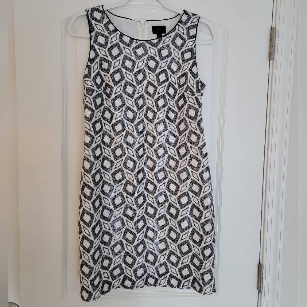 BR BANANA REPUBLIC FULLY SEQUINED GEOMETRIC PATTERN NYE DRESS SIZE 2 - Picture 11 of 11